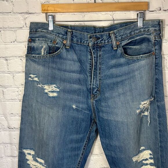 Levi’s Mens 508 Regular Taper Distressed Jeans size W36 x L32 - Picture 2 of 12
